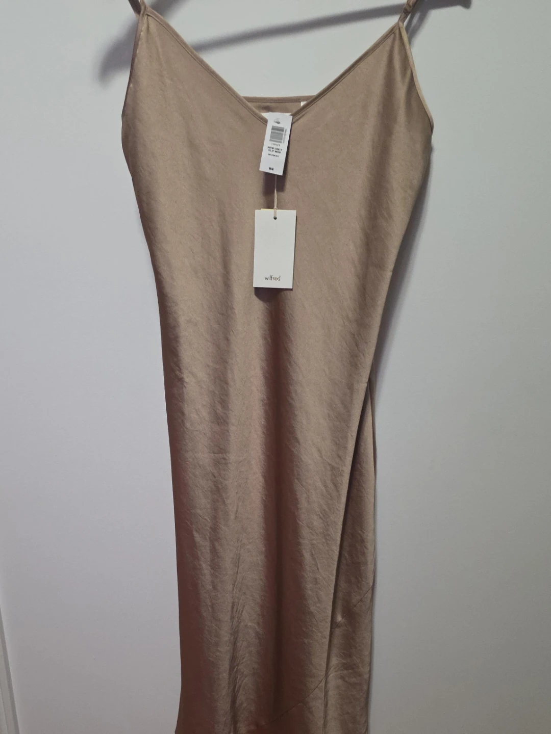 Wilfred Satin Slip Dress - Beige - XS