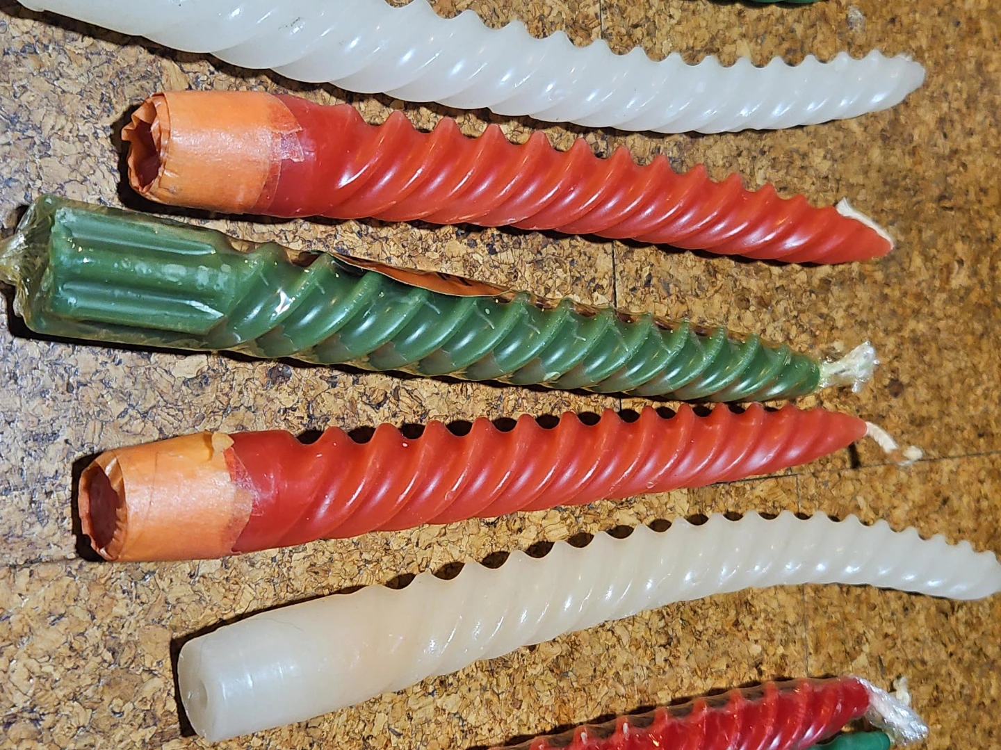 Carlton Cards Twisty Candles - Red, Green, White (Set of 9)