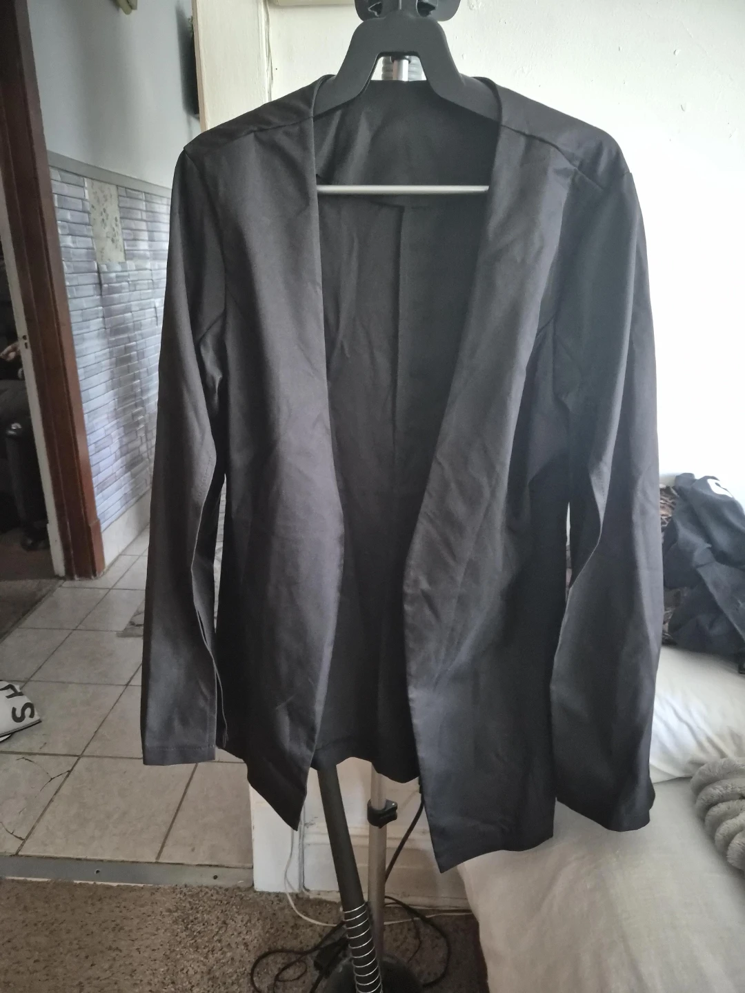 Black Open Front Blazer