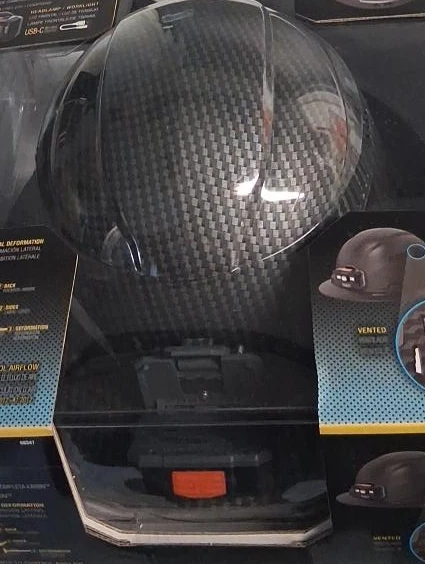 Carbon Fiber Hard Hat with Worklight