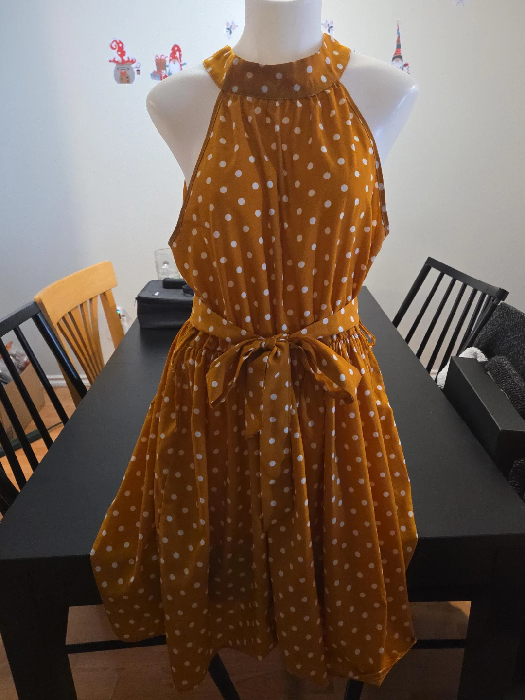 Women's Polka Dot Halter Dress