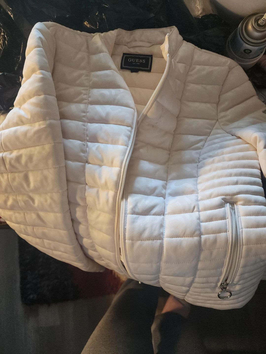 Guess Quilted Jacket - Cream