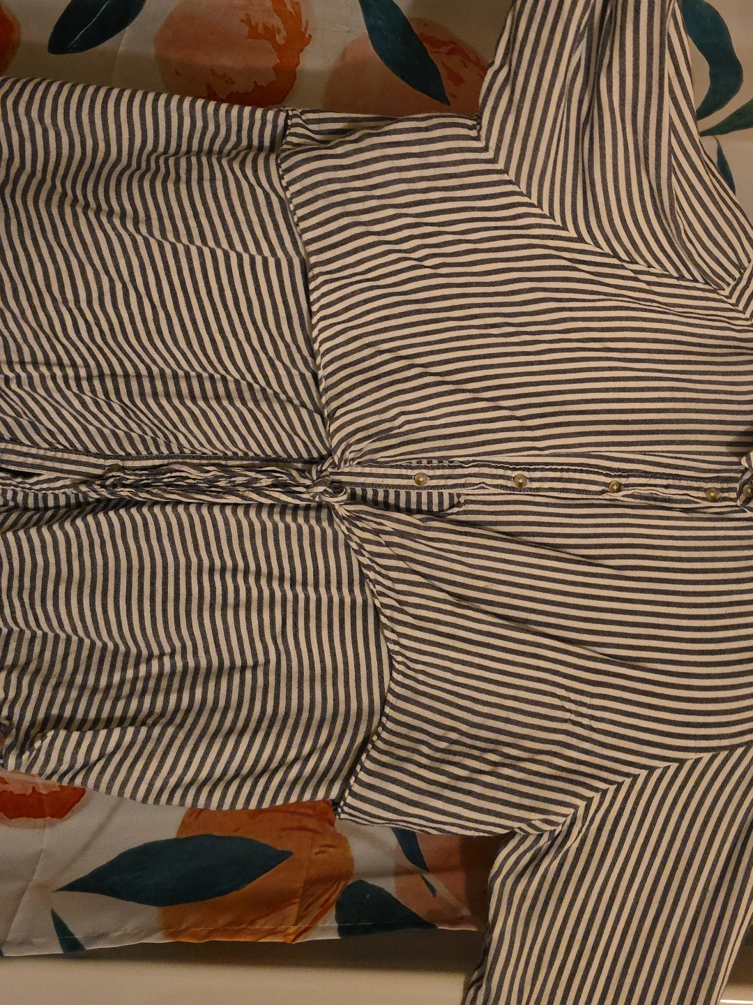 George striped button-up shirt