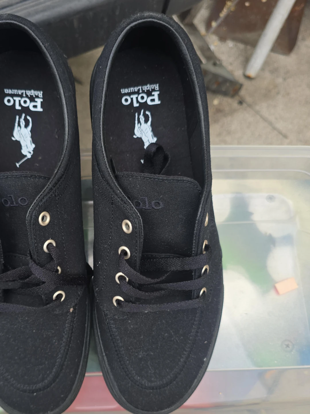 Polo Ralph Lauren Black Canvas Sneakers