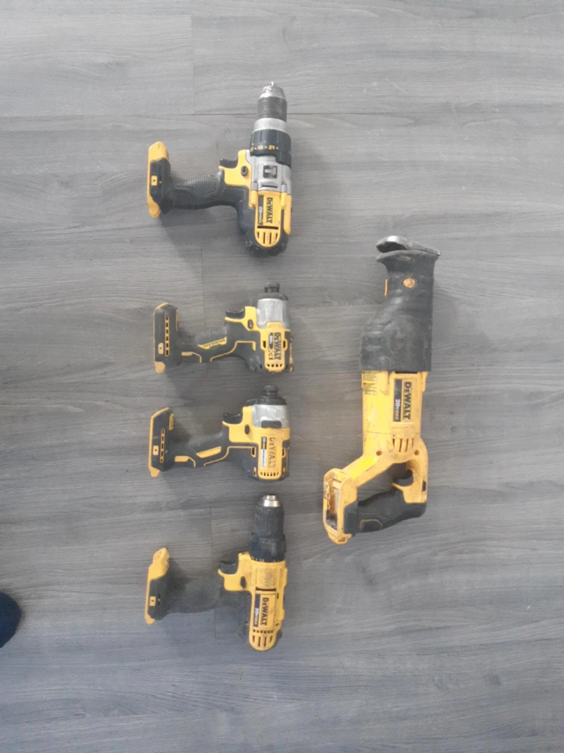 DeWalt Power Tool Lot - Drill, Impact Driver, Recip Saw