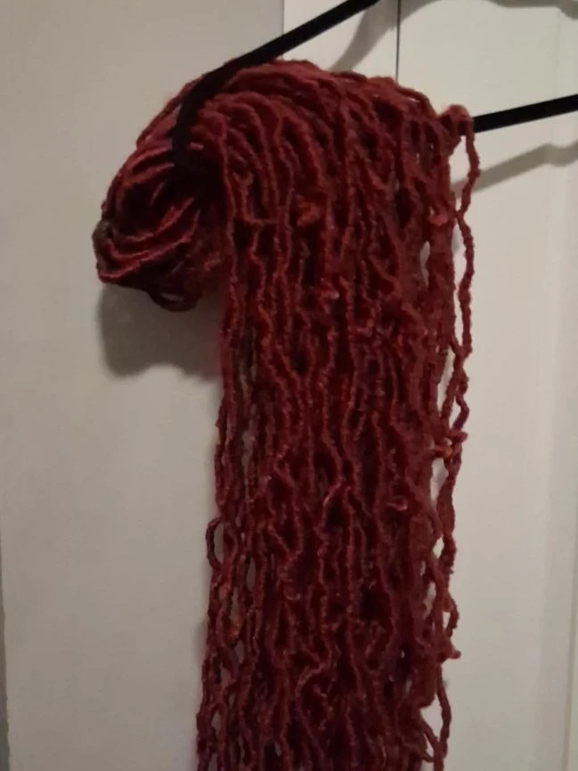 Red Faux Locs Crochet Hair Extensions