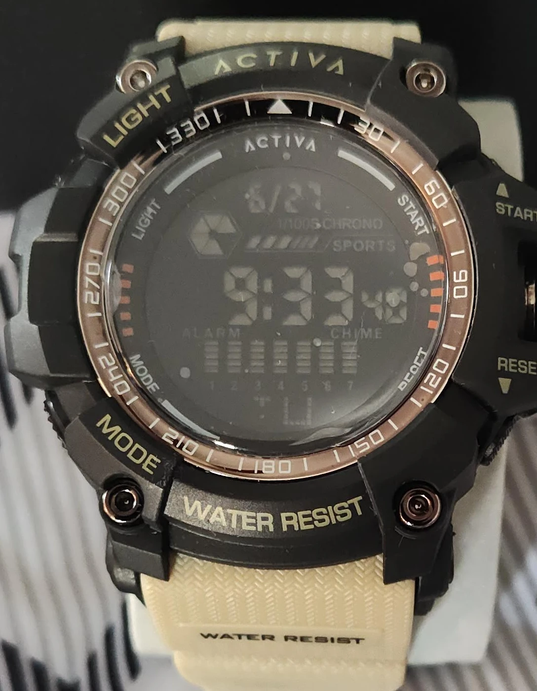 Activa Strike X Invicta Digital Men's Watch - 56mm Beige