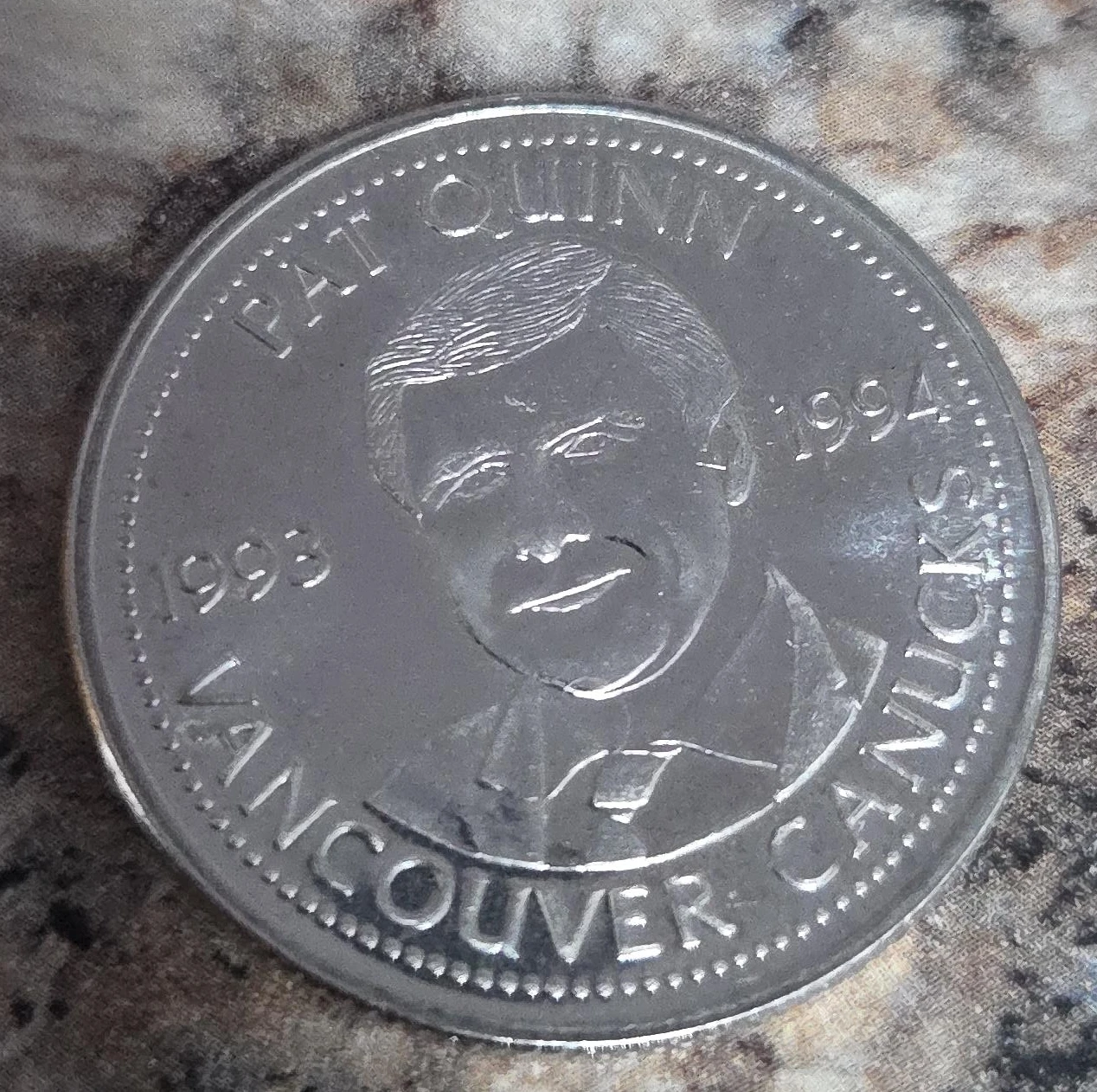Pat Quinn Vancouver Canucks Commemorative Coin 1993-1994