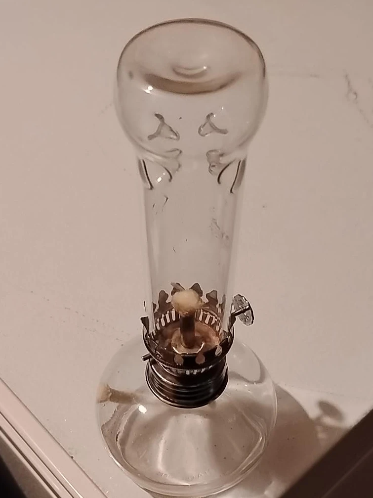 Glass Oil Lamp with Wick