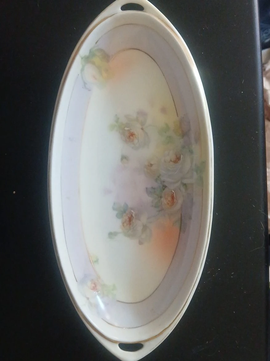 Royal Rudolstadt Hand Painted Floral Oval Dish 🌱