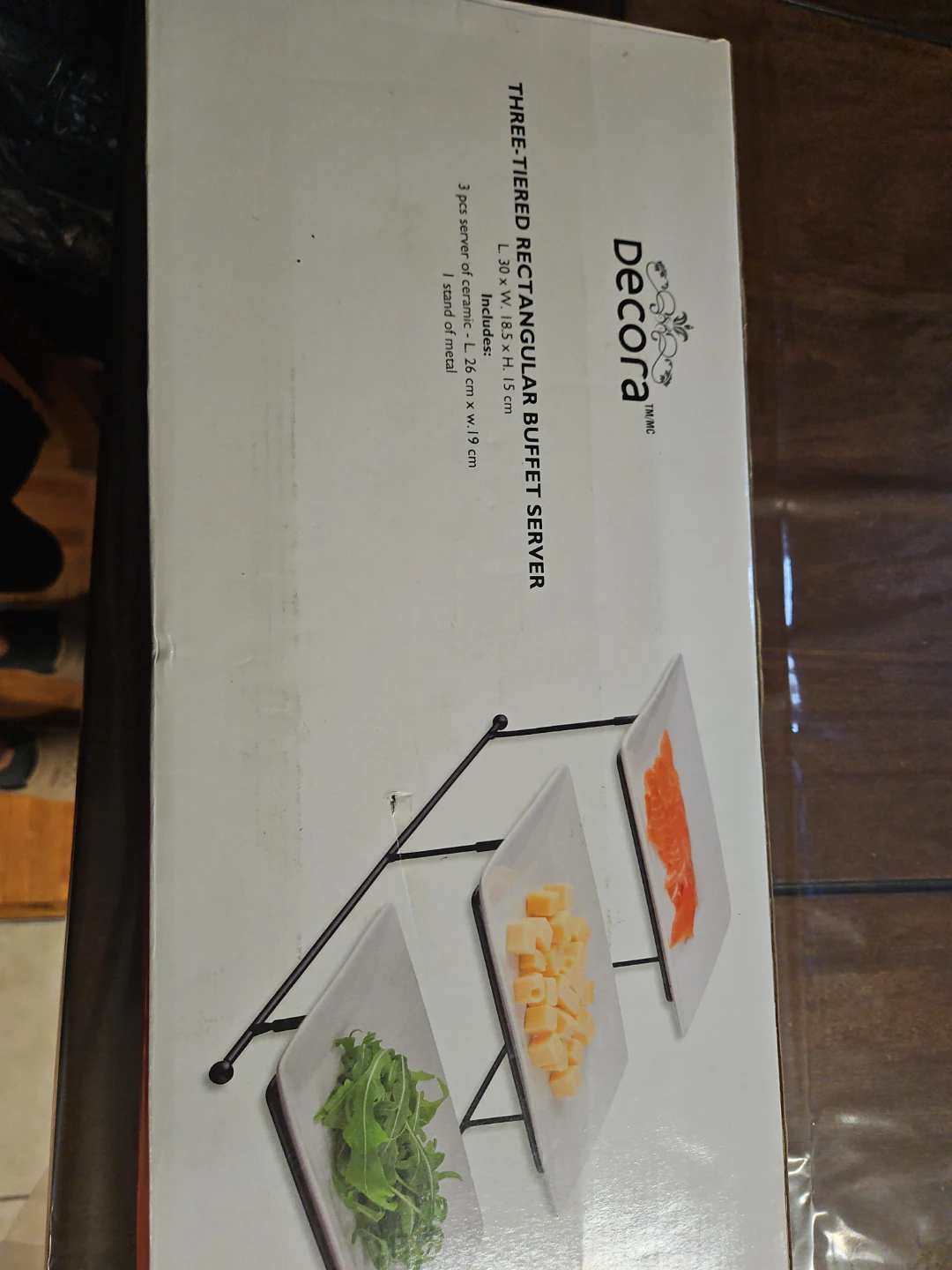 Decora Three-Tiered Rectangular Buffet Server