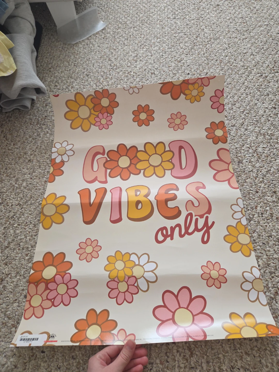 Good Vibes Only Flower Poster