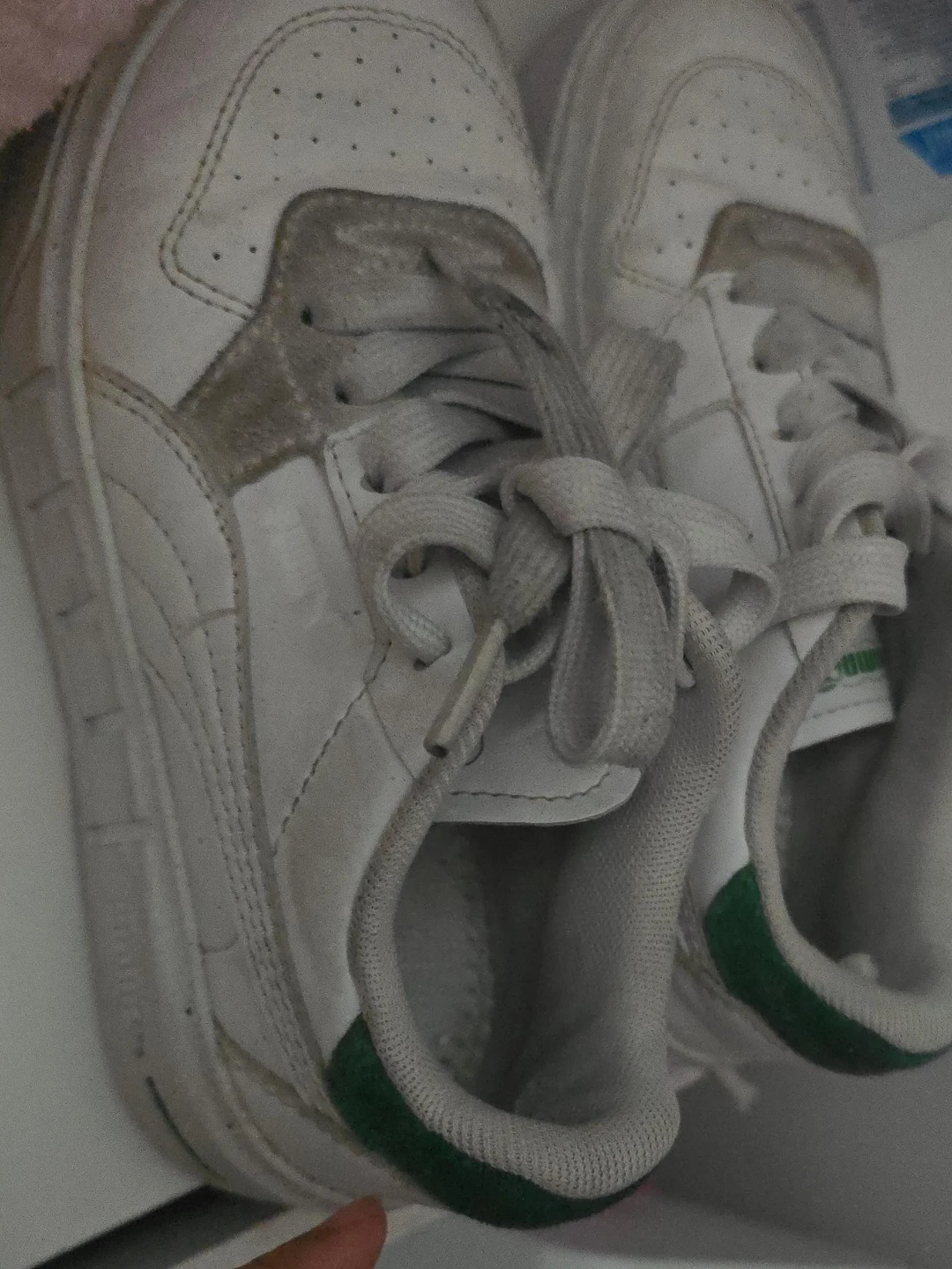 Puma White and Green Sneakers