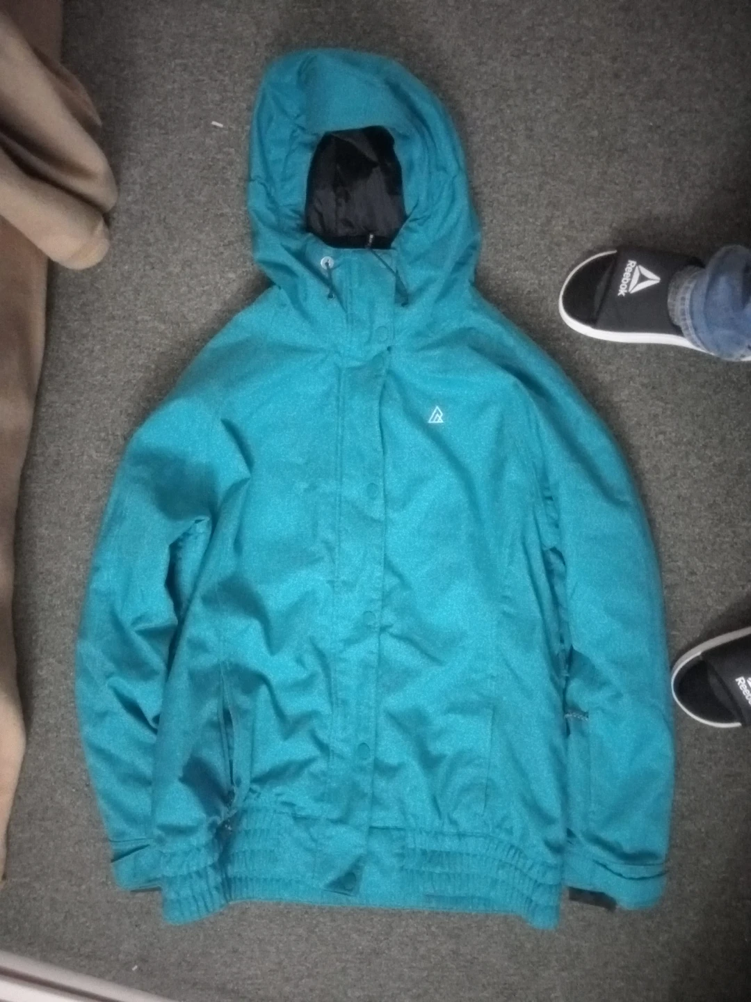 Teal Hooded Ski Jacket