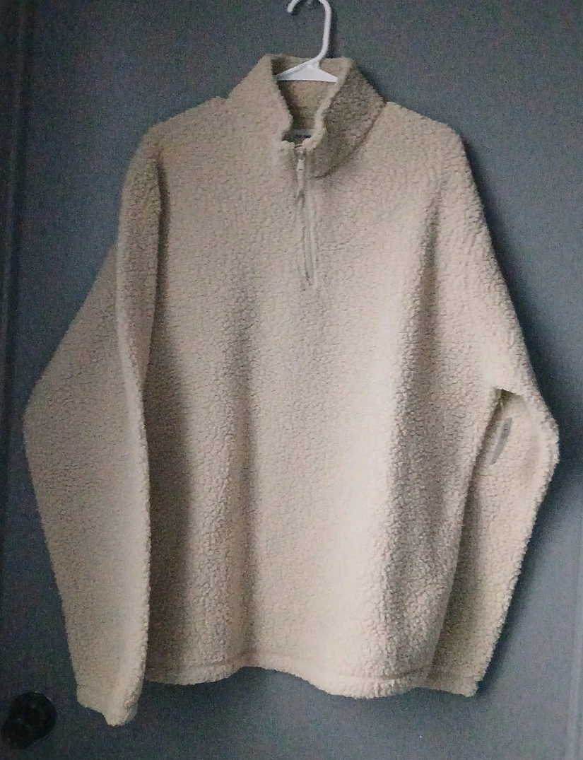 Old Navy Teddy Fleece Pullover Sweatshirt - Tall Large