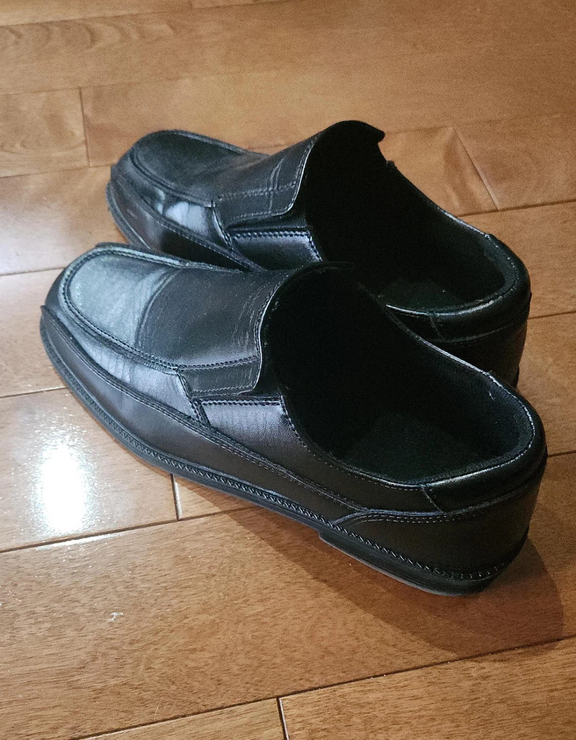 Black Leather Loafer Shoes