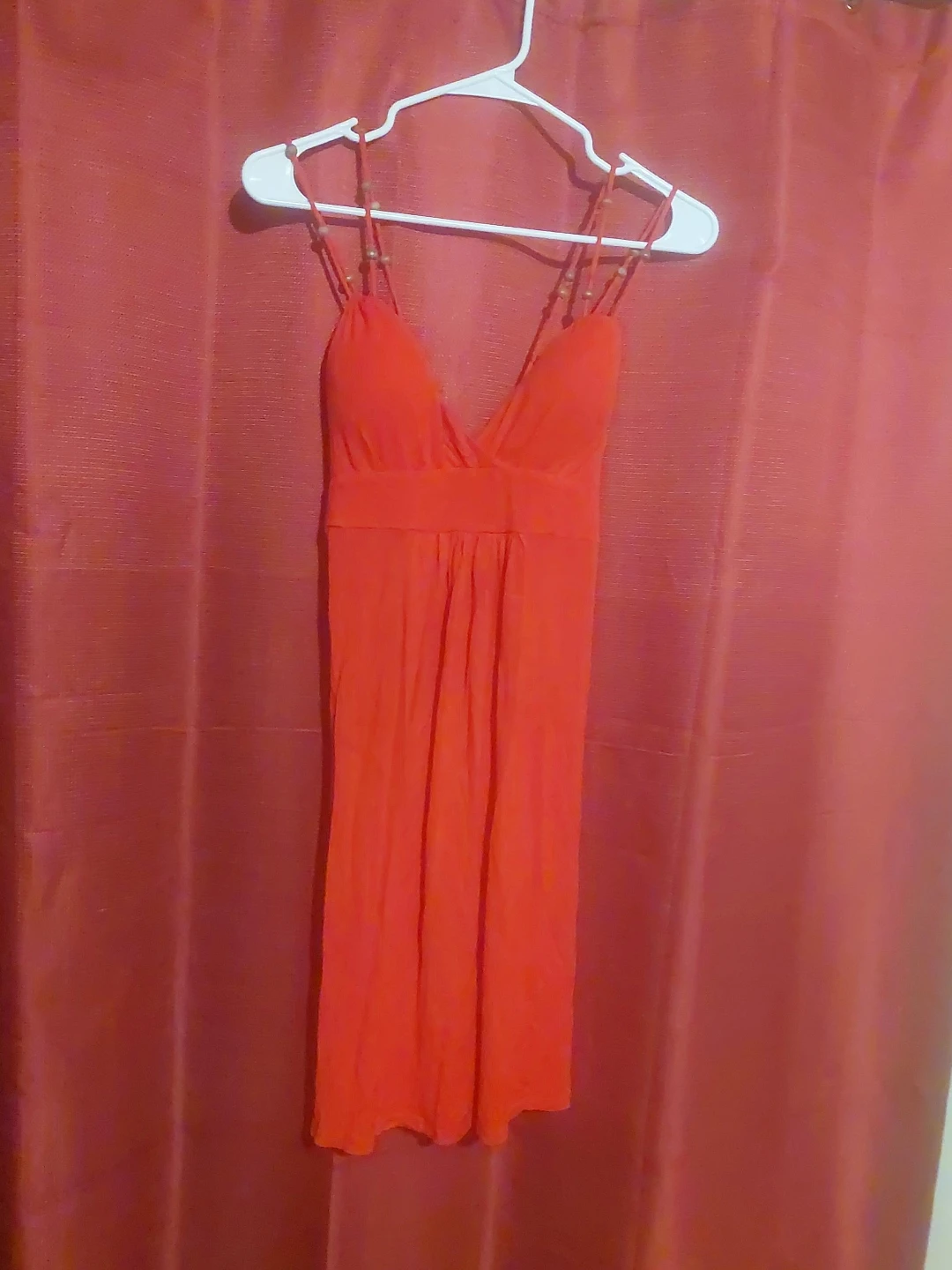 Orange Spaghetti Strap Maxi Dress