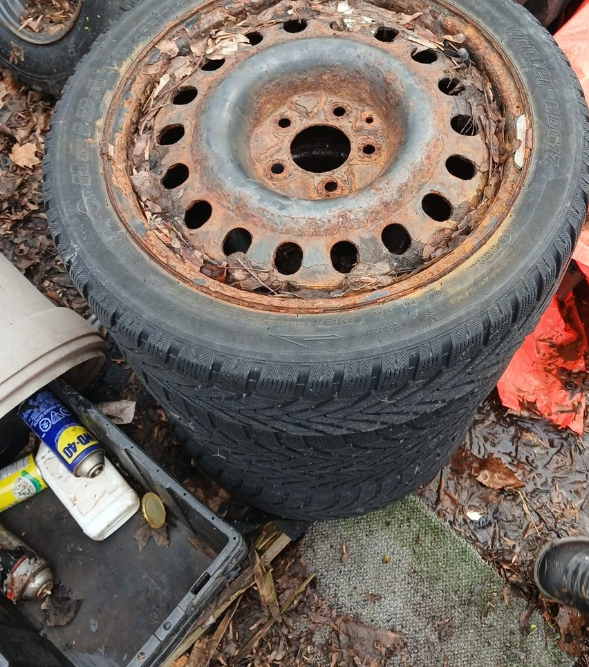 Four Winter Tires on Rims.   R17