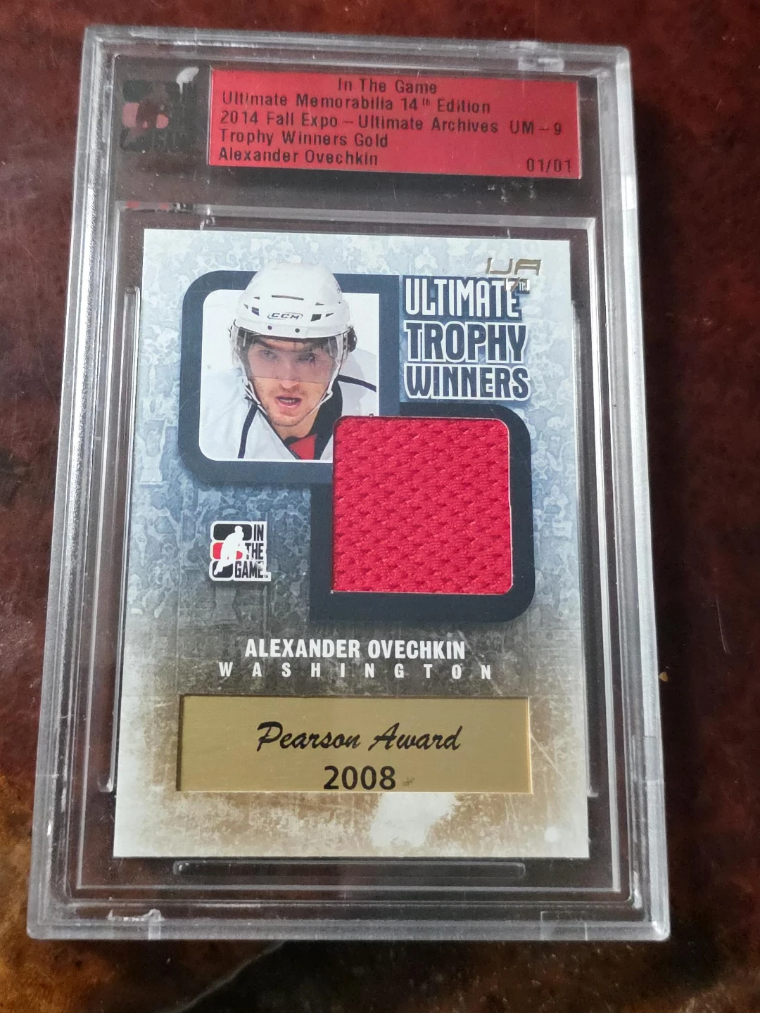 Alexander Ovechkin Ultimate Trophy Winners Memorabilia Card 2008