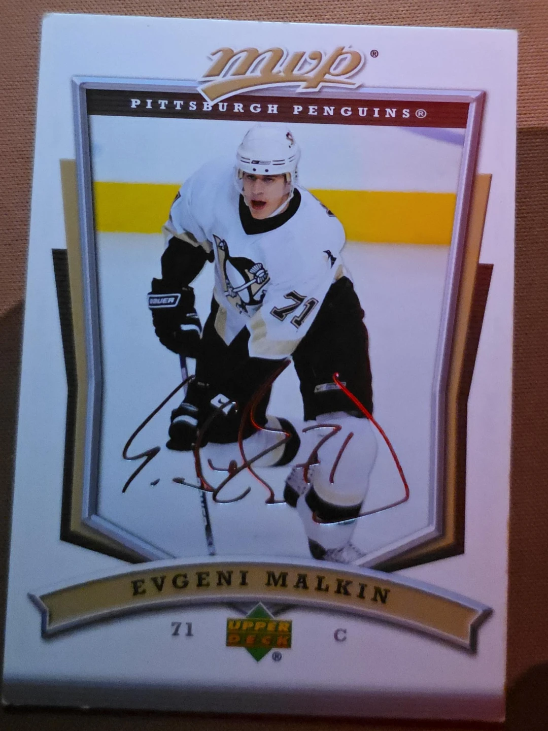 Evgeni Malkin Pittsburgh Penguins MVP Hockey Card