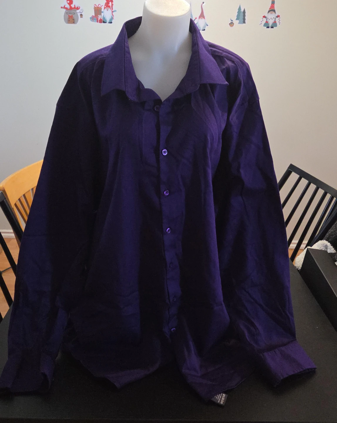 Bellissimo Modern Fit Dress Shirt - Purple, XXL/TTG