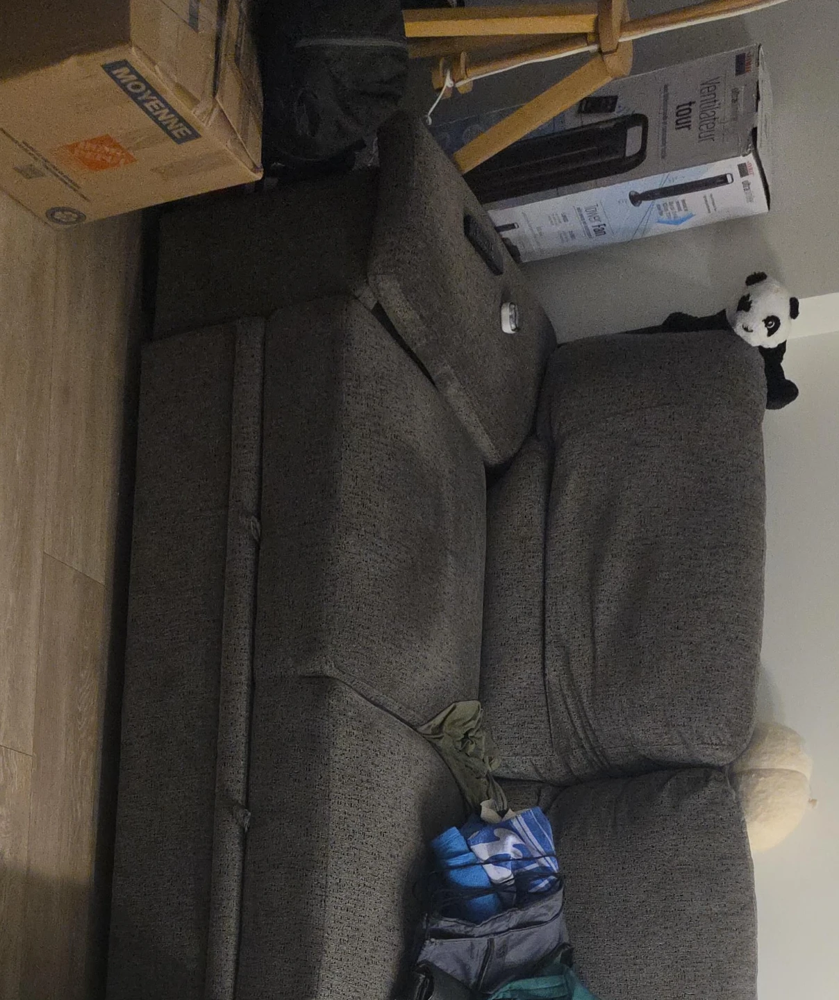 Grey Sectional Sofa with Chaise and Storage