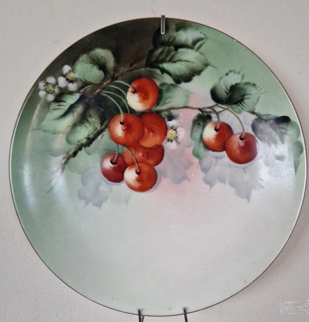 Hand-Painted Cherry Plate