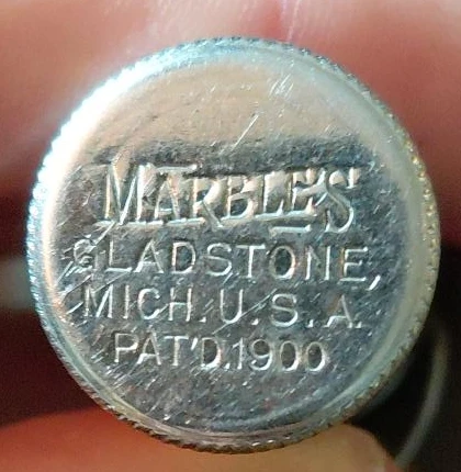 Marbles Gladstone Pat'd 1900 Vintage match safe.