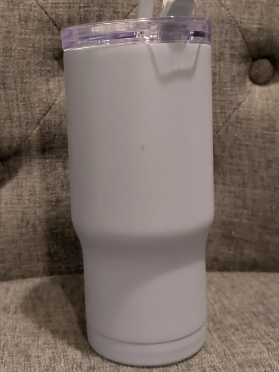 Purple Insulated Tumbler with Straw