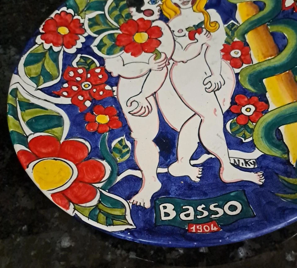 Basso Ceramic Decorative Plate 1904