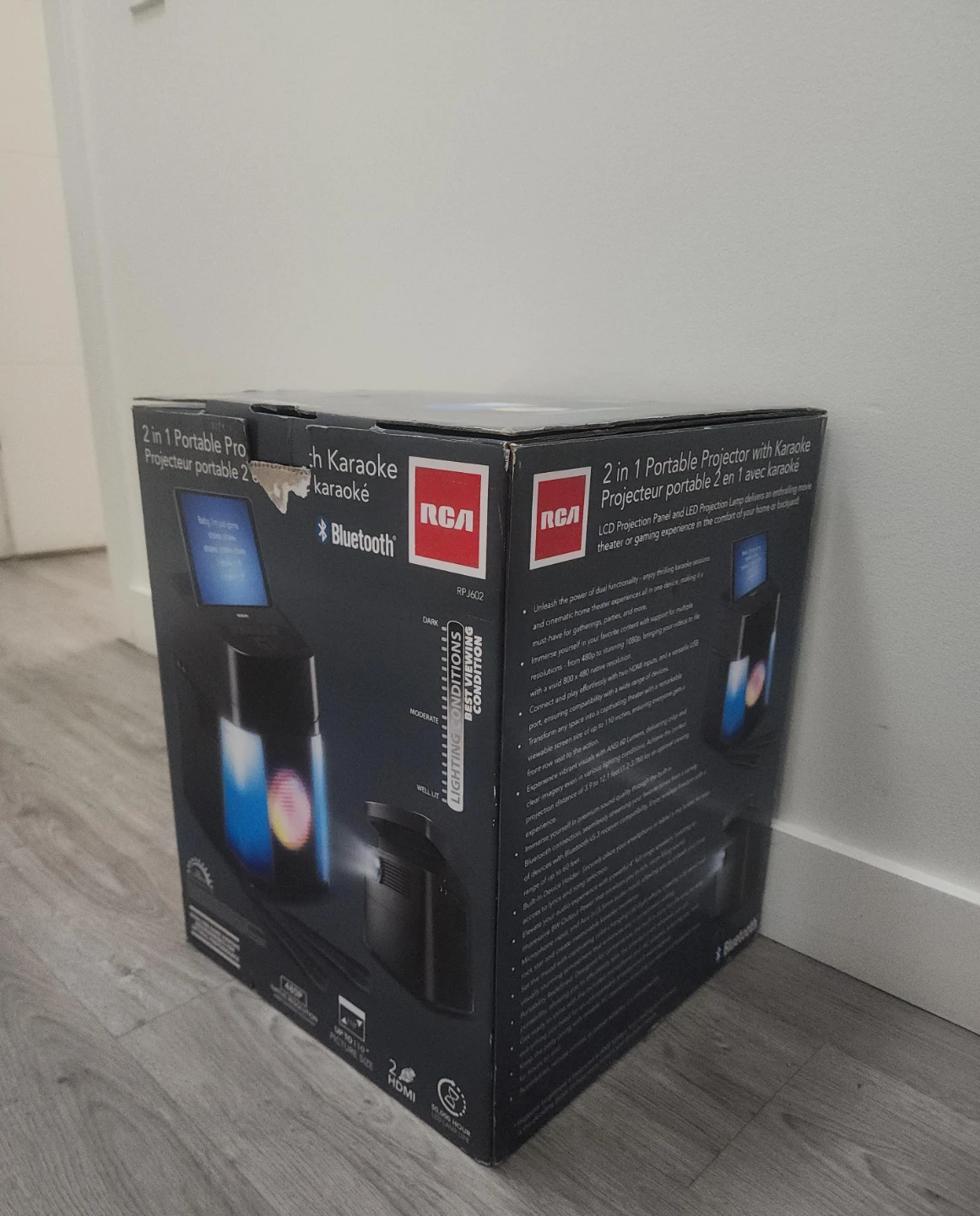 RCA 2 in 1 Portable Projector with Karaoke