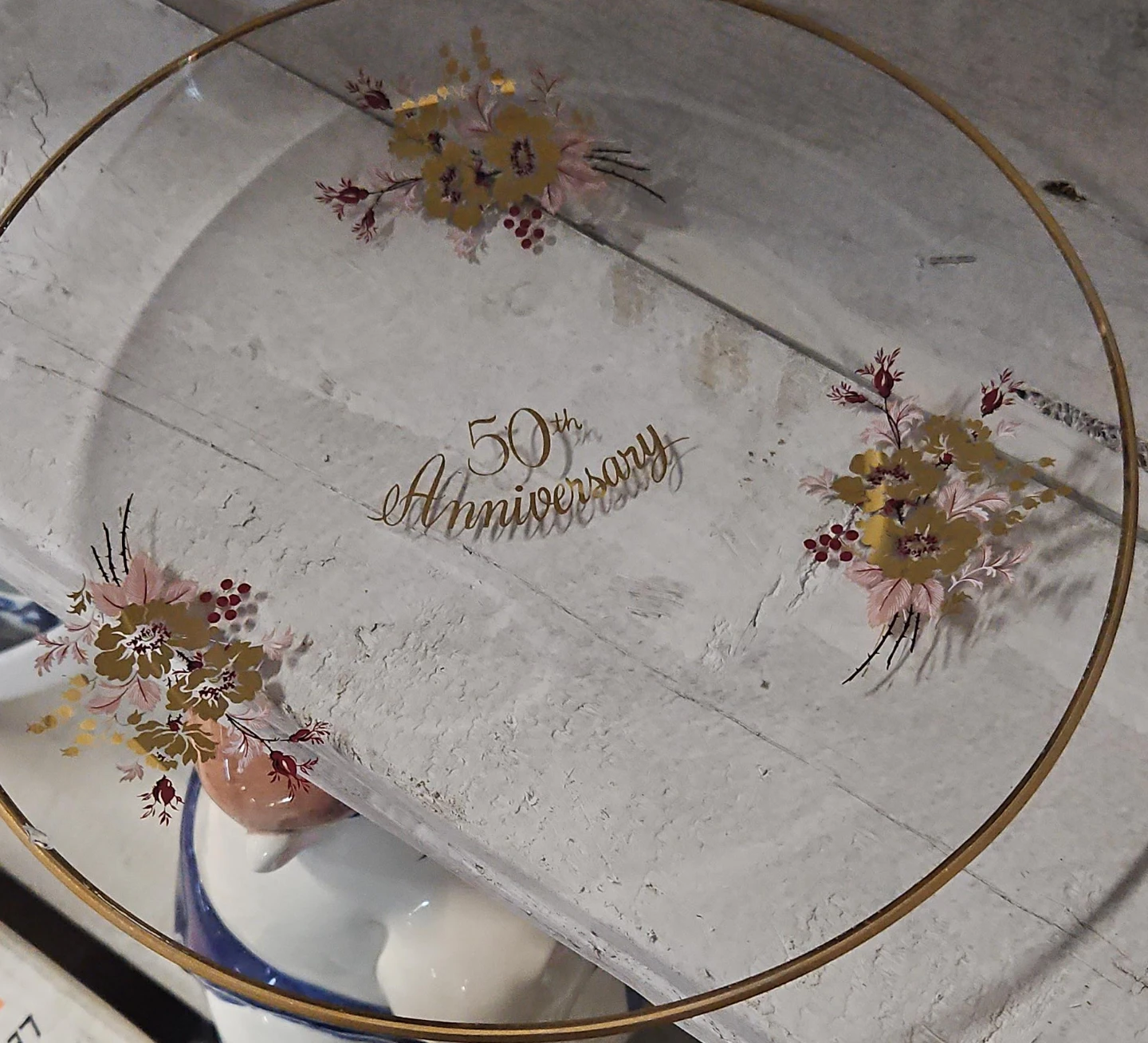 50th Anniversary Decorative Glass Plate