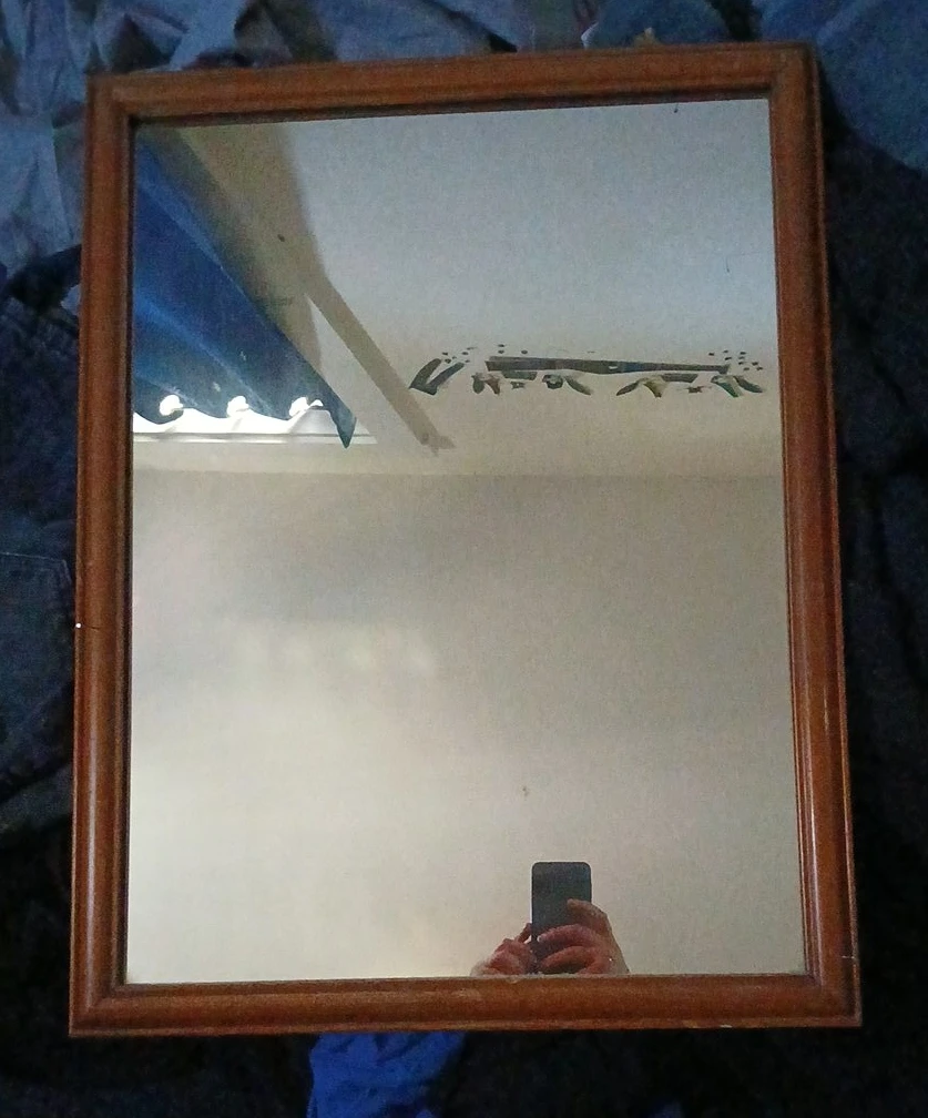 Wooden Framed Wall Mirror