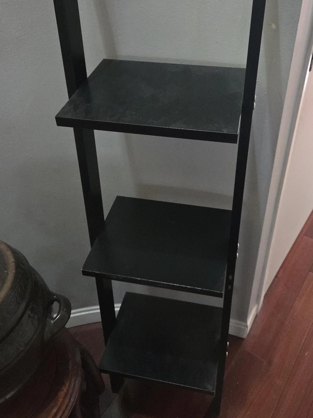 Black 3-Tier Ladder Shelf