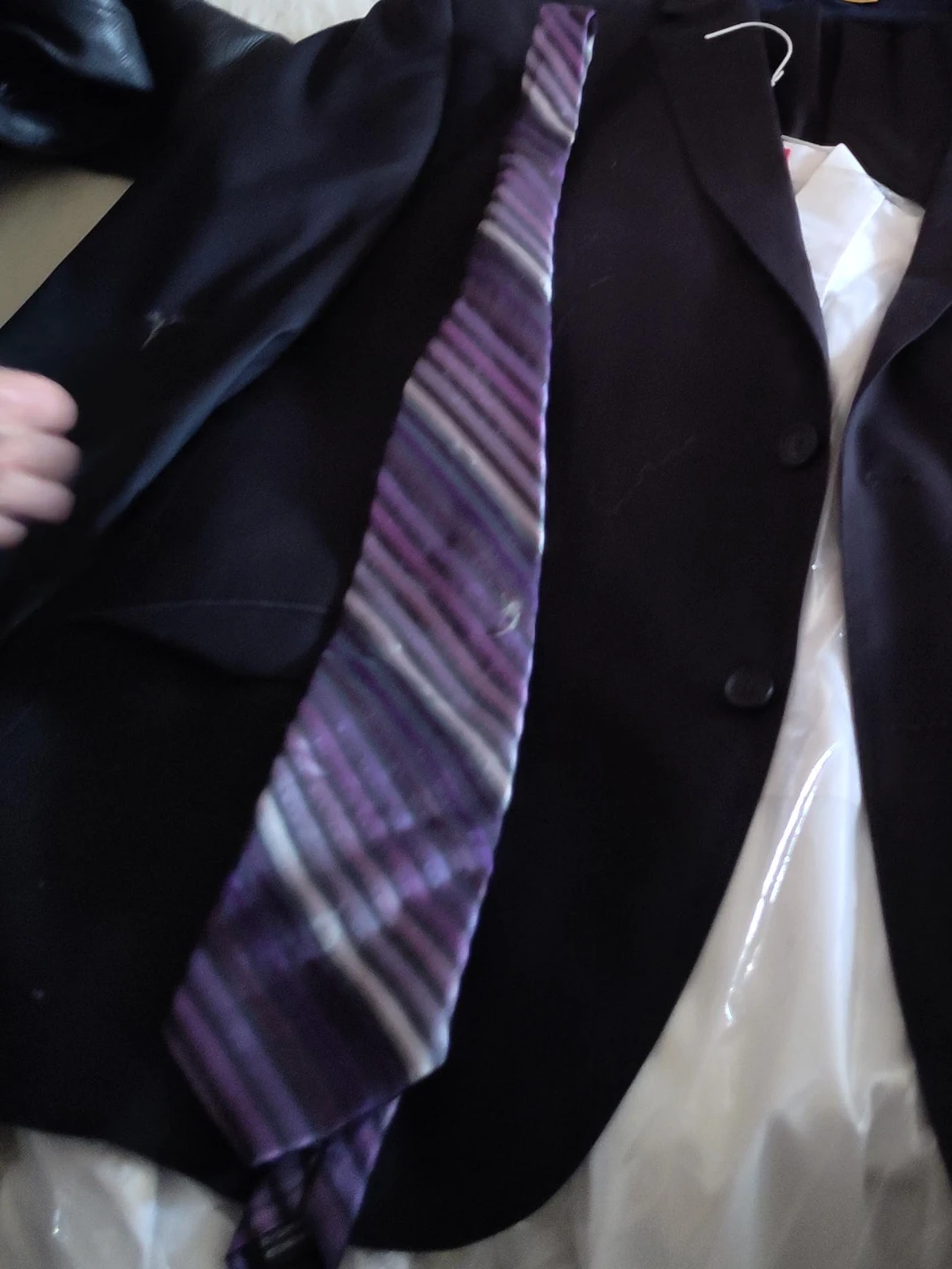 Men's Purple Striped Necktie