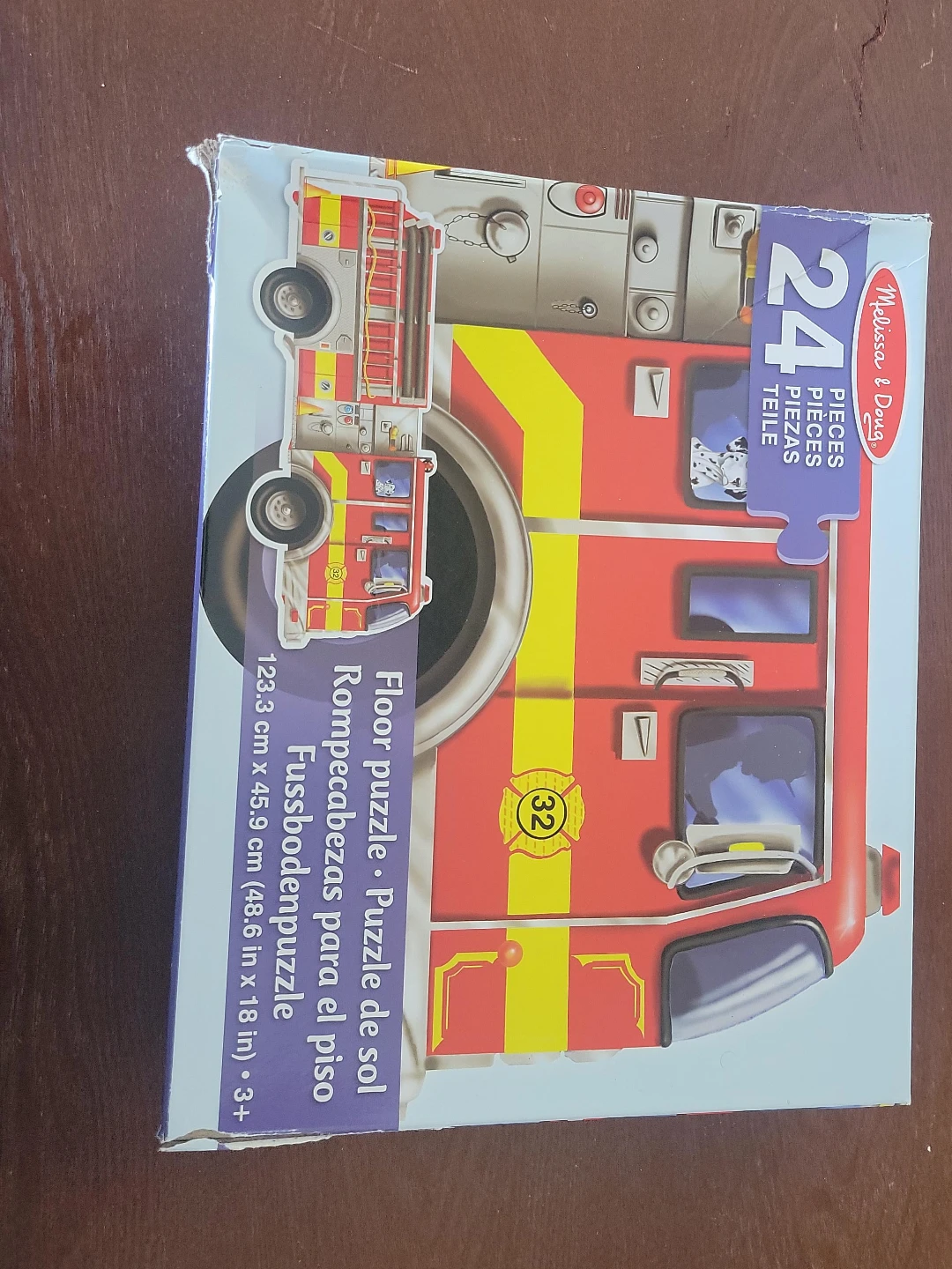Melissa & Doug Fire Truck Floor Puzzle - 24 Pieces