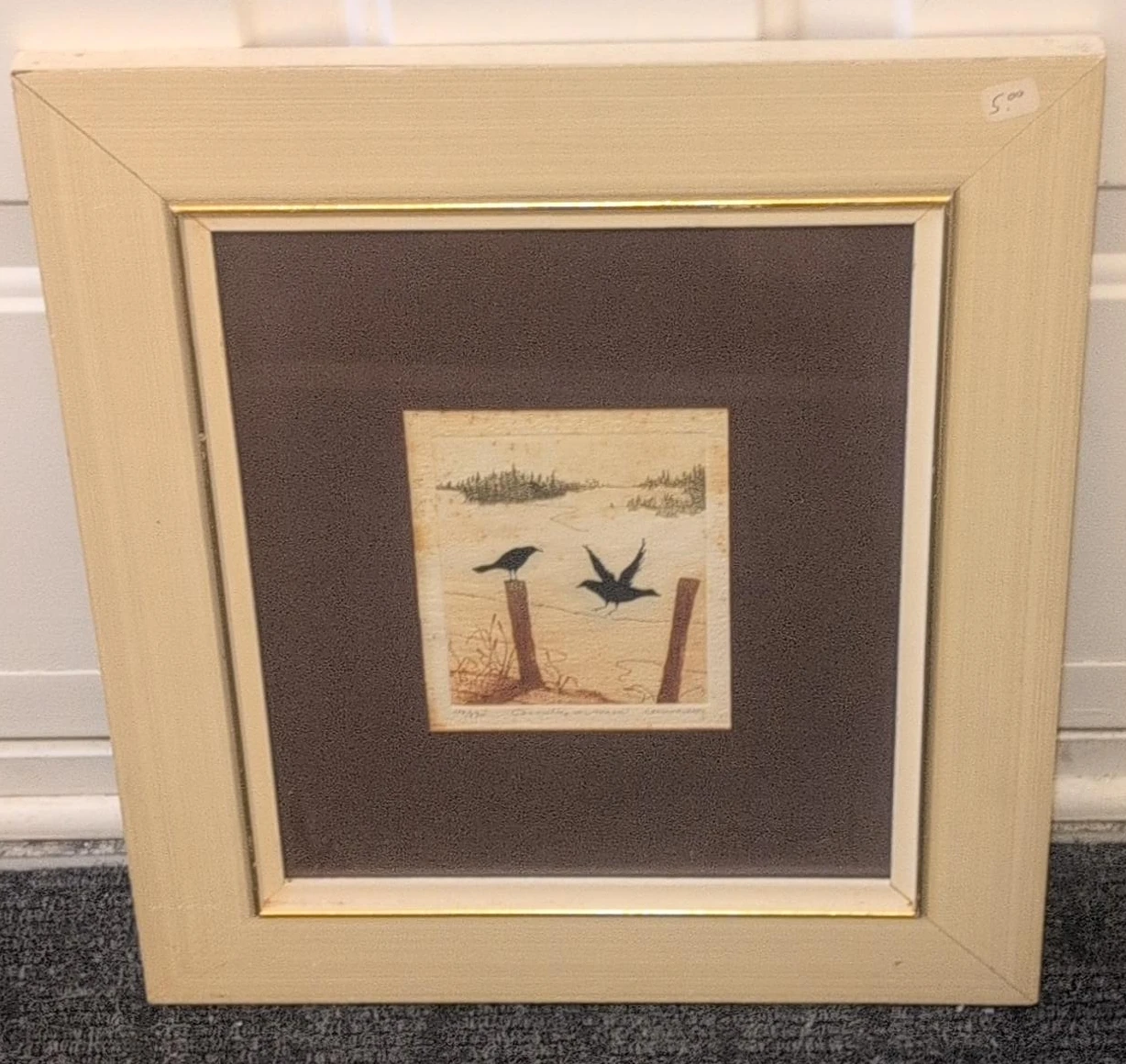 Framed Artwork with Birds