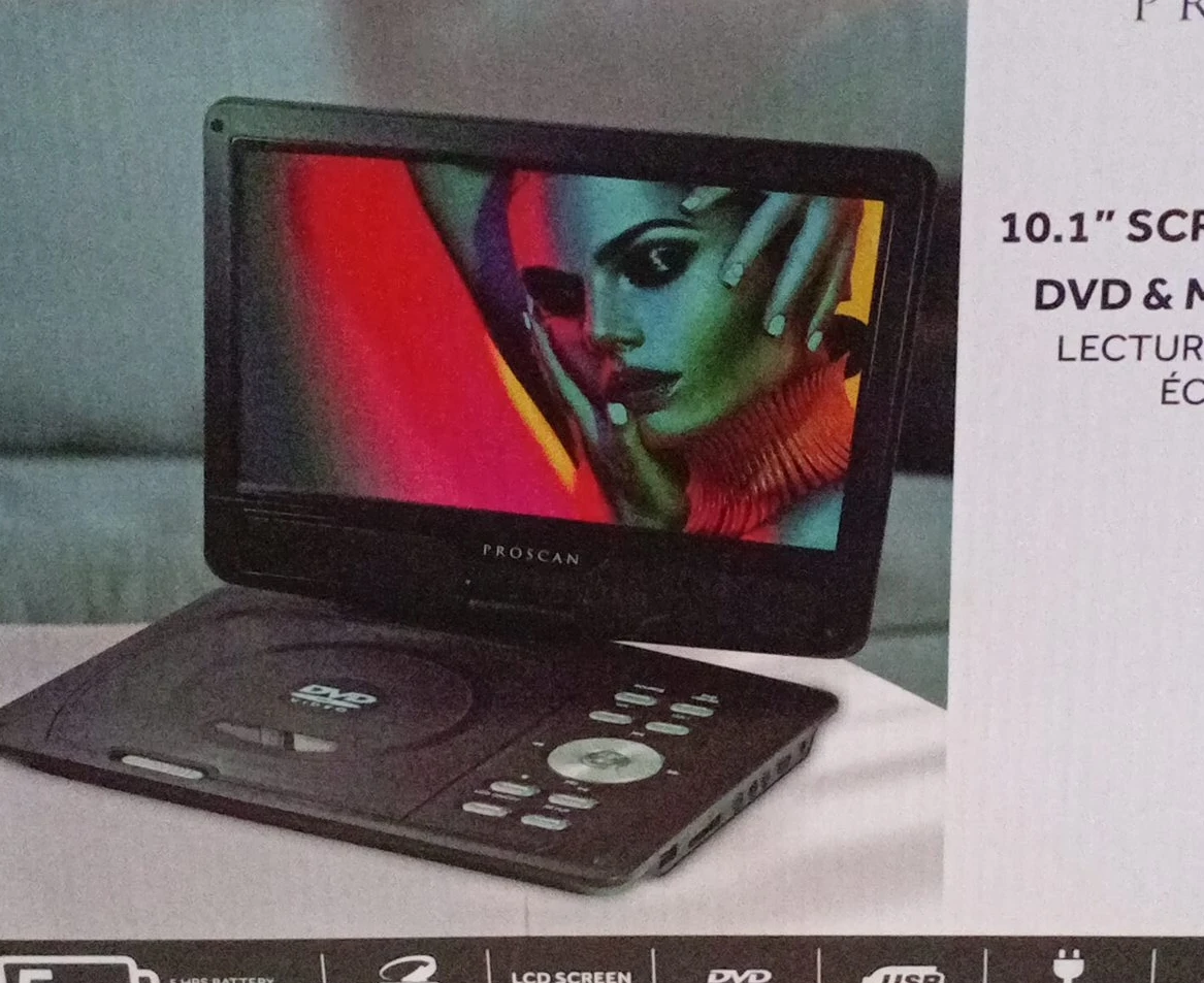 Proscan 10.1" Portable DVD Player