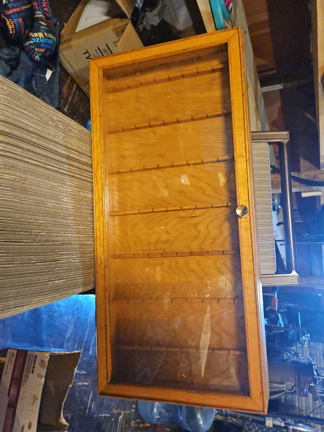 Wooden Display Cabinet with Glass Door