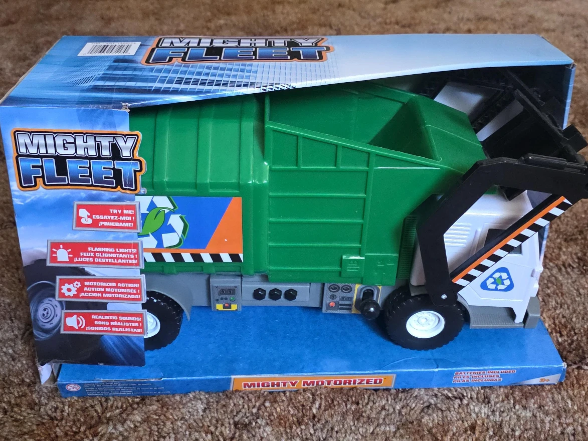 Mighty Fleet Motorized Garbage Truck with Lights and Sounds