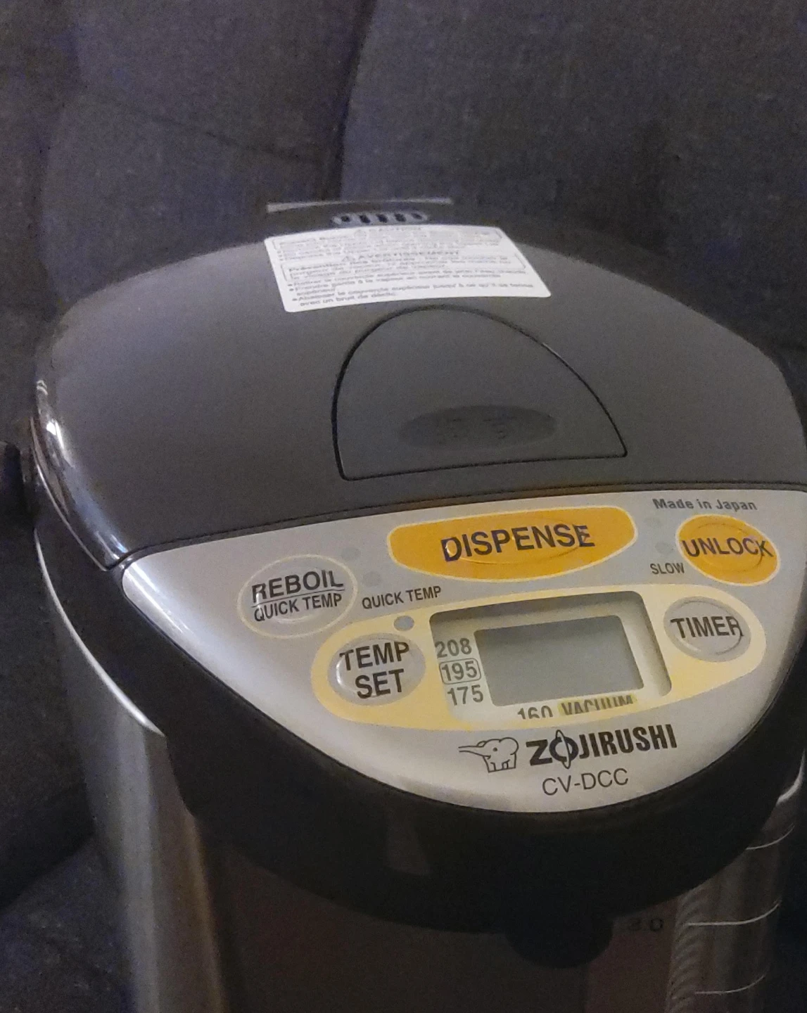 Zojirushi CV-DCC40 Water Boiler and Warmer, 4-Liter