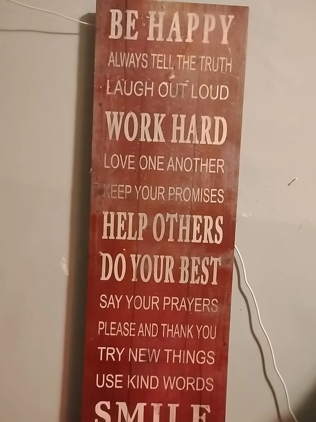 Decorative Wooden Sign with Motivational Sayings