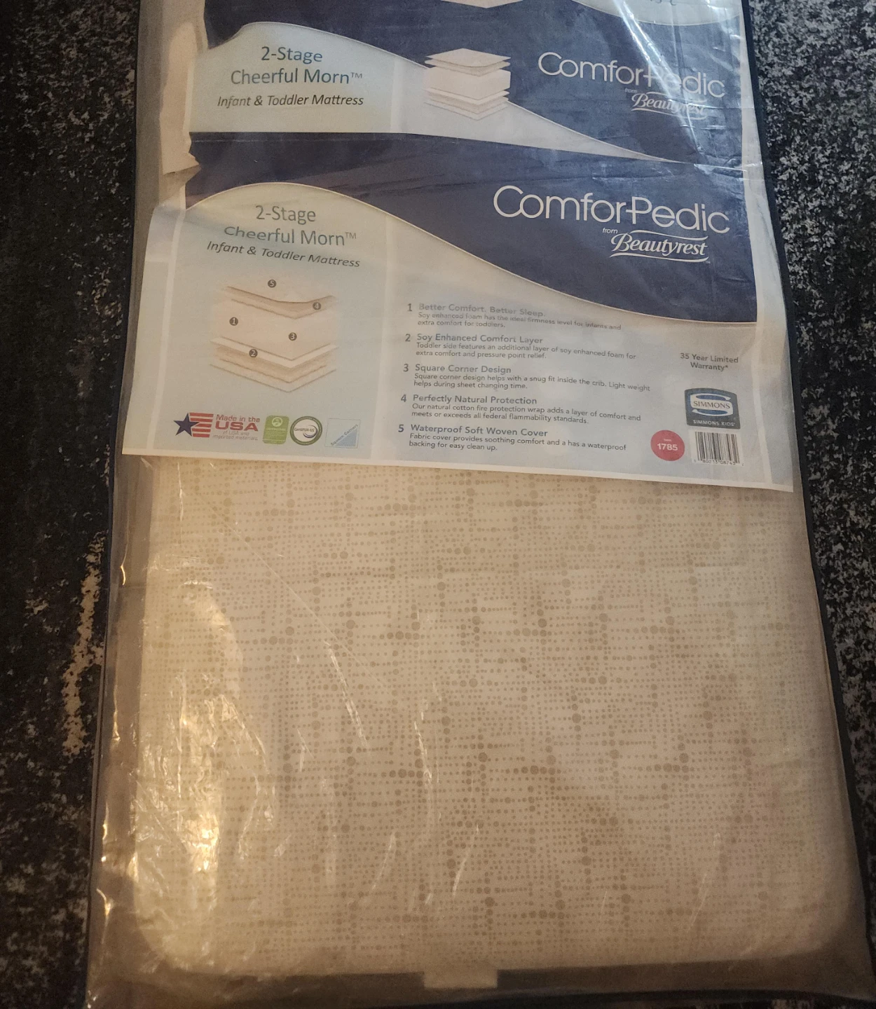 ComforPedic 2-Stage Infant & Toddler Mattress "Cheerful Morn"
