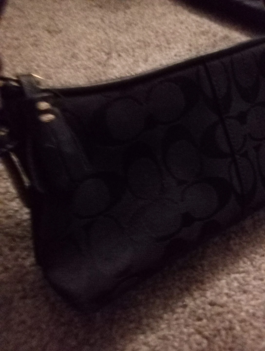 Coach Black Monogram Shoulder Bag