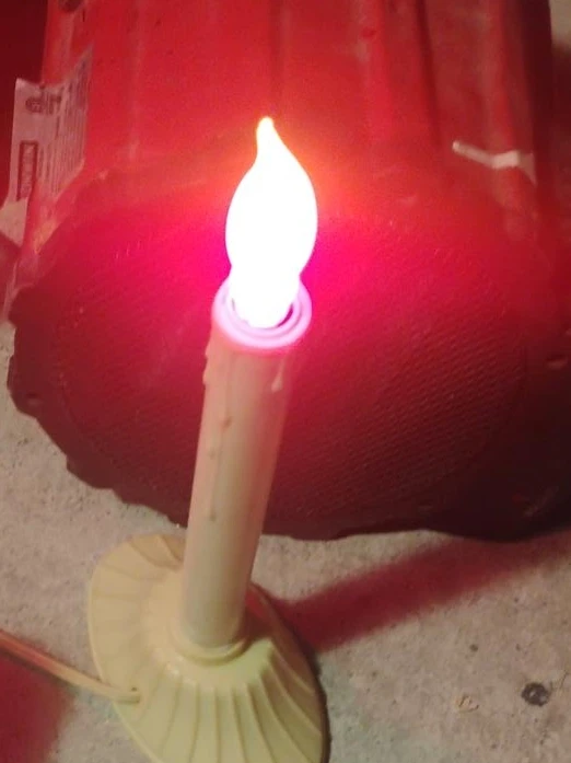 Candle Lamp with Flame Bulb