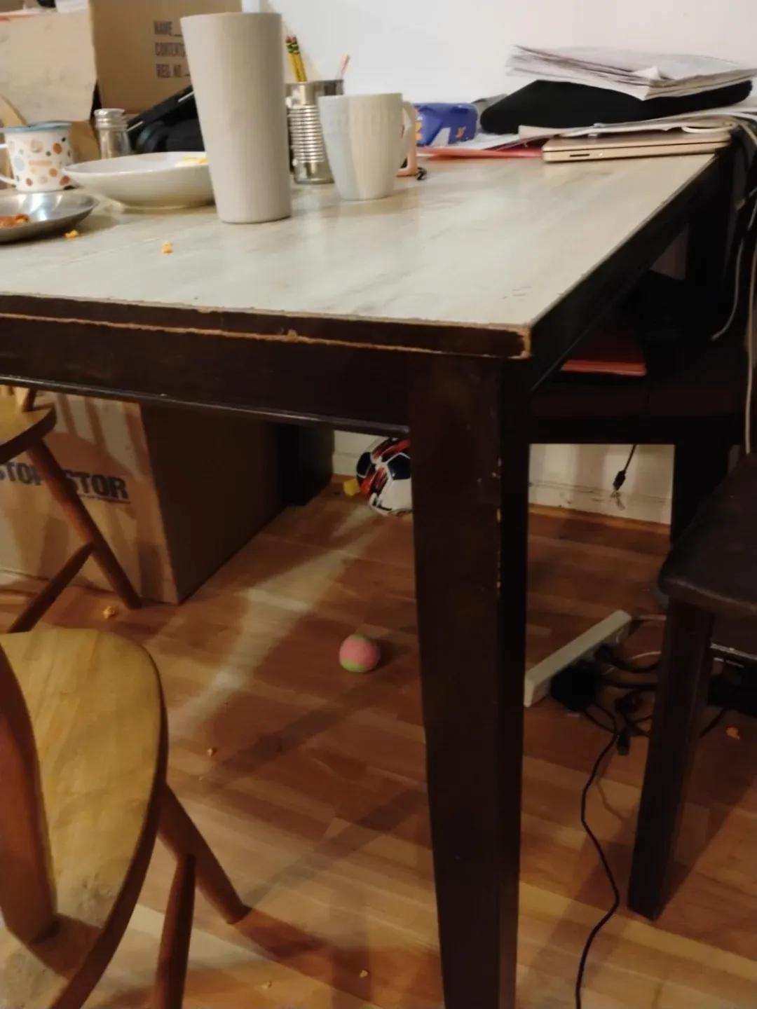 Dining Table with Wood -Look Top