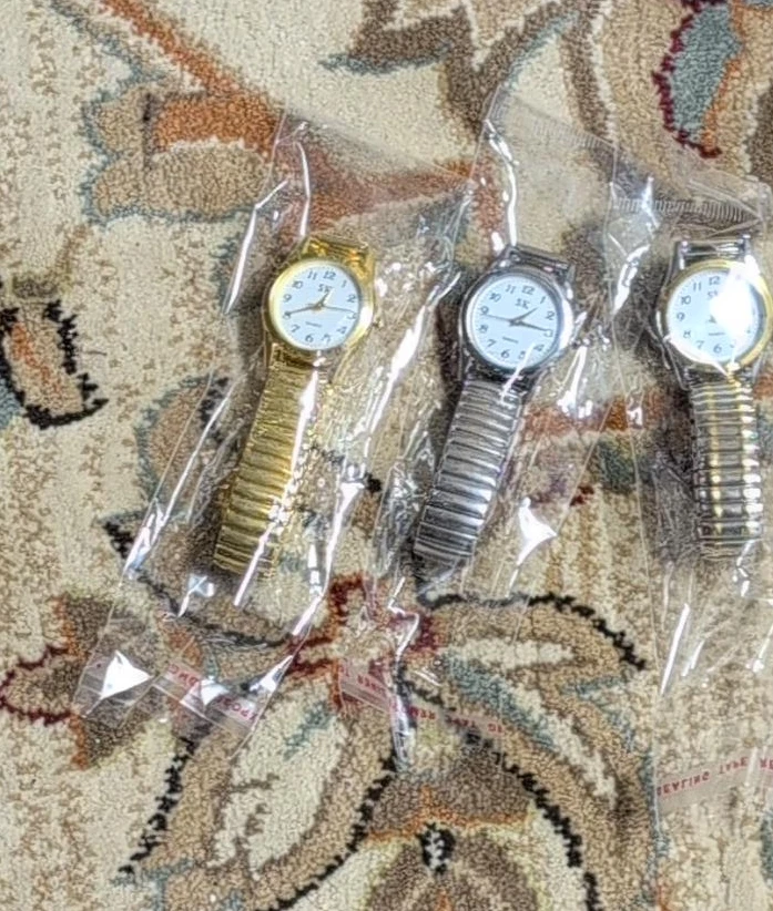 Lot of 3 Ladies' Watches - Gold, Silver, and Two-Tone