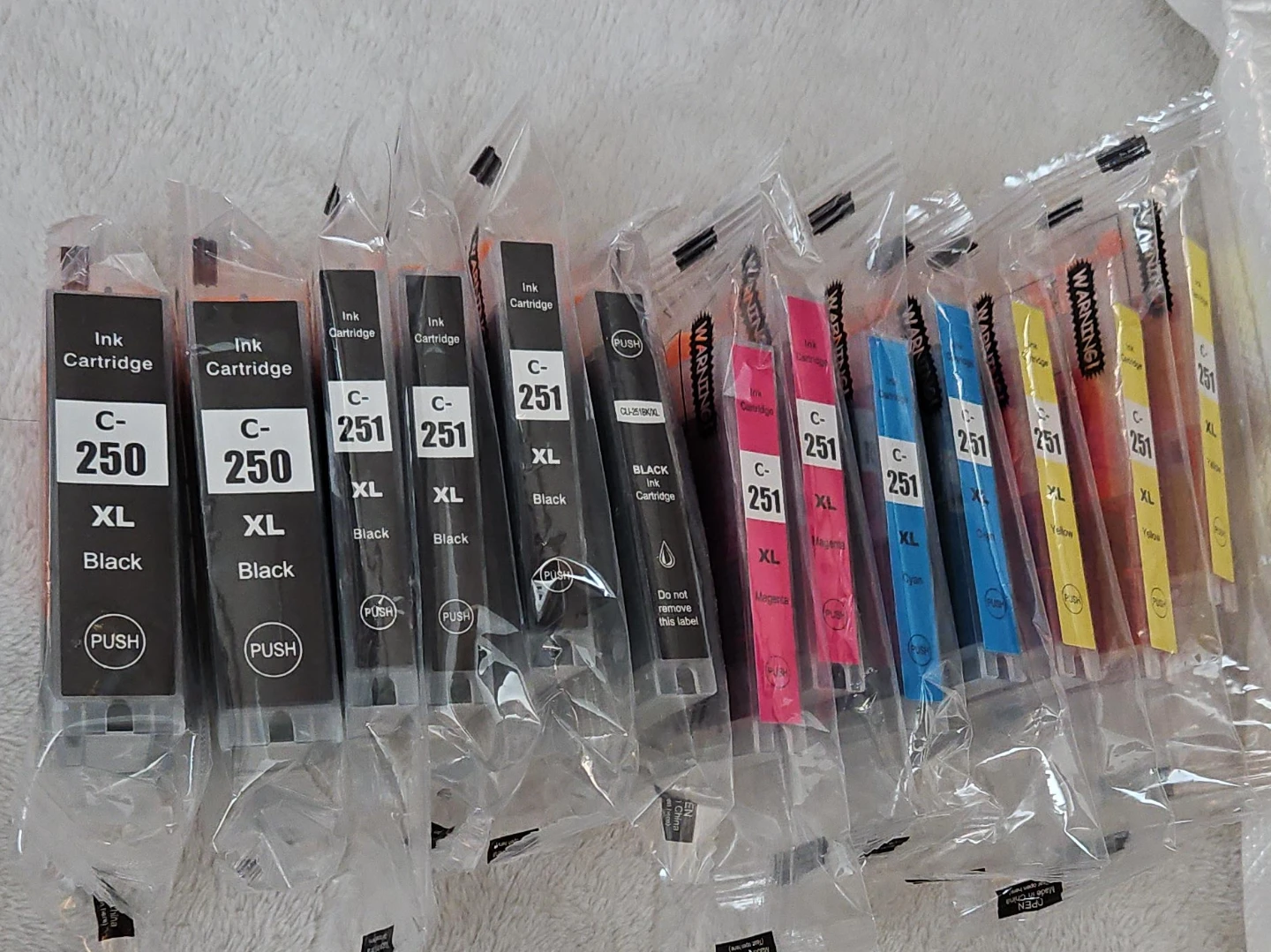 For Canon C-250 XL & C-251 XL Ink Cartridges (Mixed Colours)