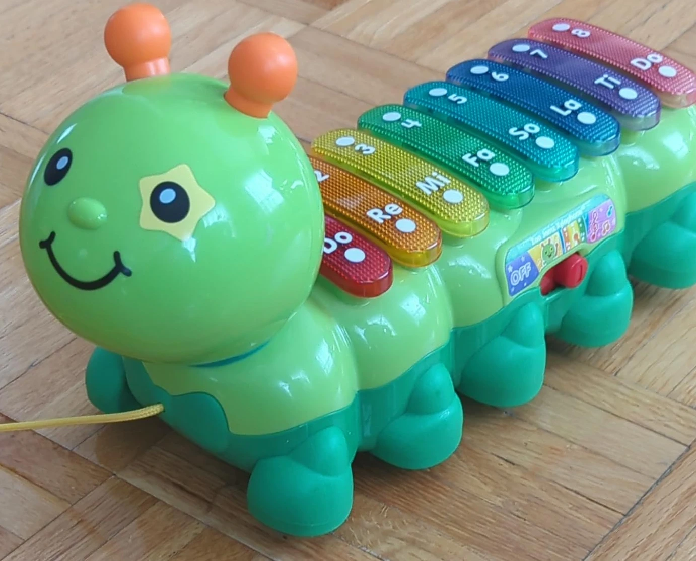 Fisher-Price Rhythm Ring Pull Caterpillar Xylophone Toy