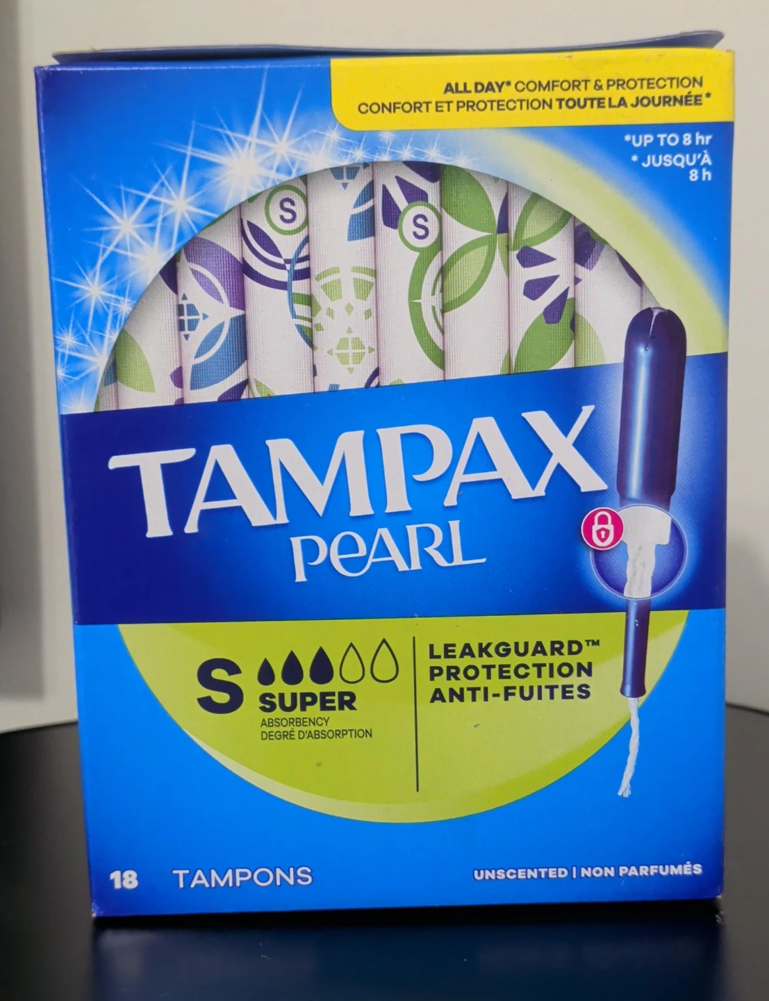 Tampax Pearl Super Absorbency Tampons, 18 Count 🌱